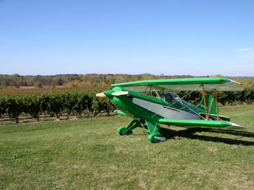 Just a plane day in the vineyard